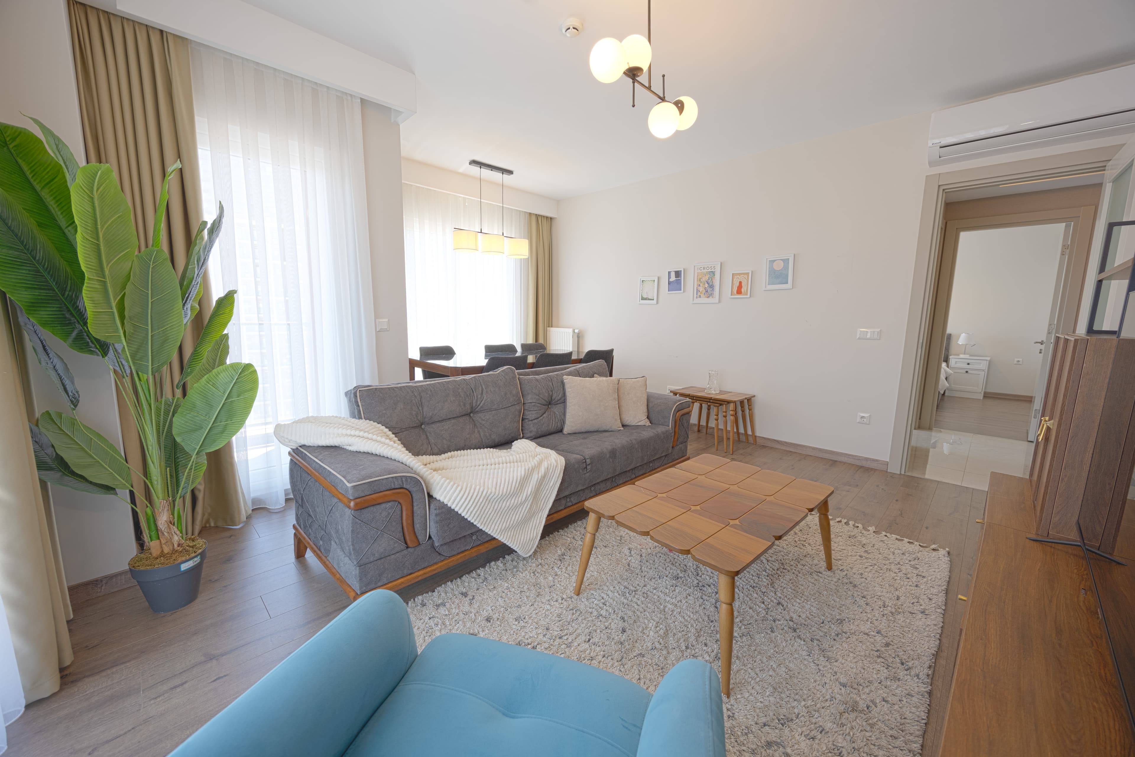 Family Home 2bedr with balcony and City View, furnished apartment in Başakşehir, Istanbul