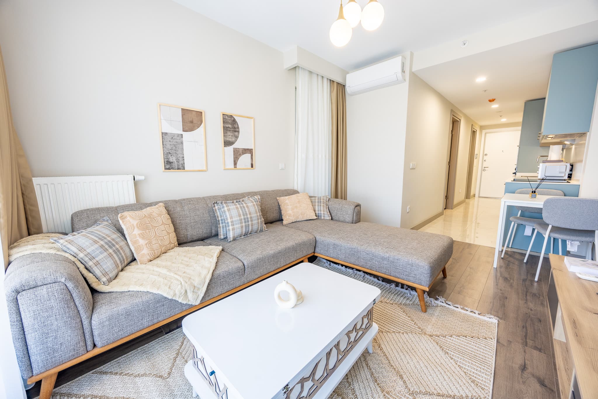 1bedr apart with balcony city view  long term rent, furnished apartment in Başakşehir, Istanbul — image 3
