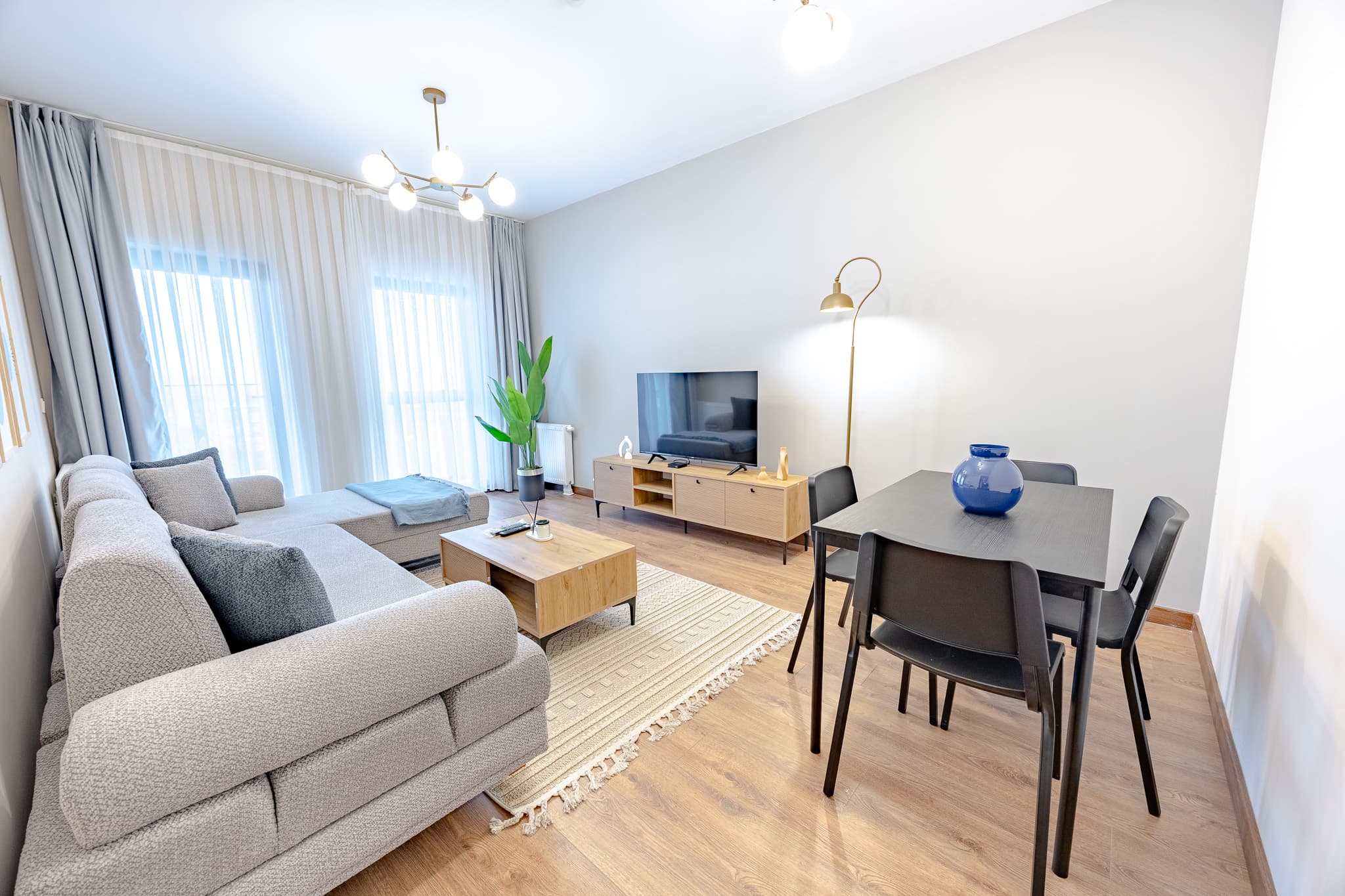 Modern 2BR  | City View, furnished apartment in Bağcılar, Istanbul