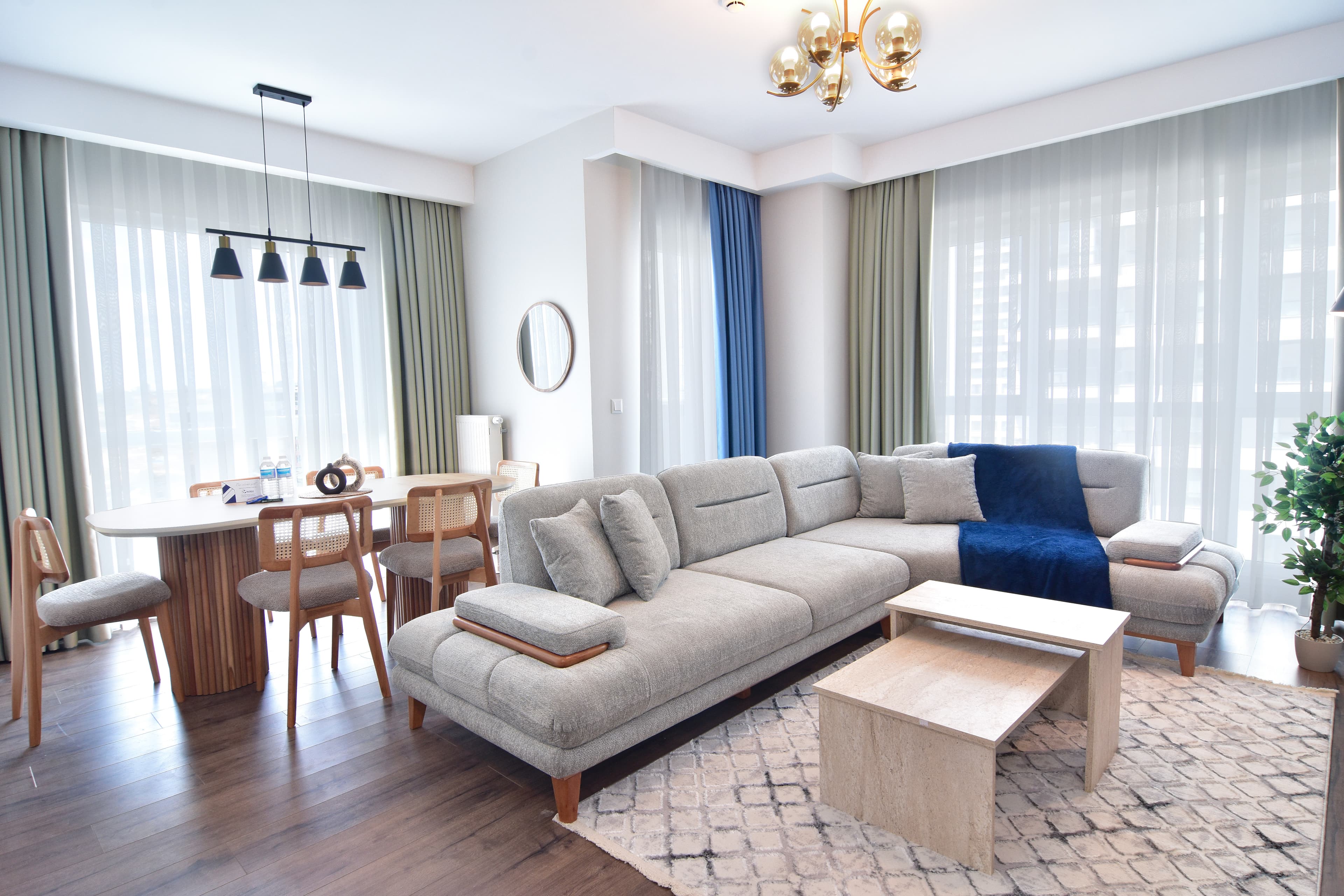Family 2bedr with balcony, furnished apartment in Başakşehir, Istanbul