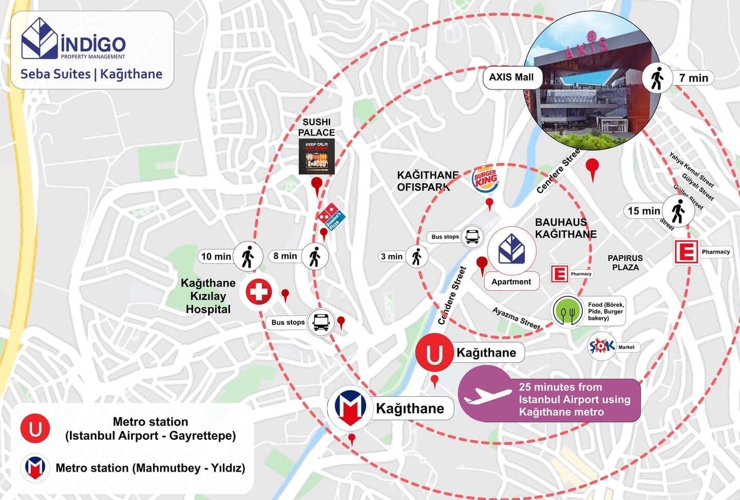 Near Airport Metro 1-Bdr apartment Gym/Pool, furnished apartment in Kağıthane, Istanbul — image 24