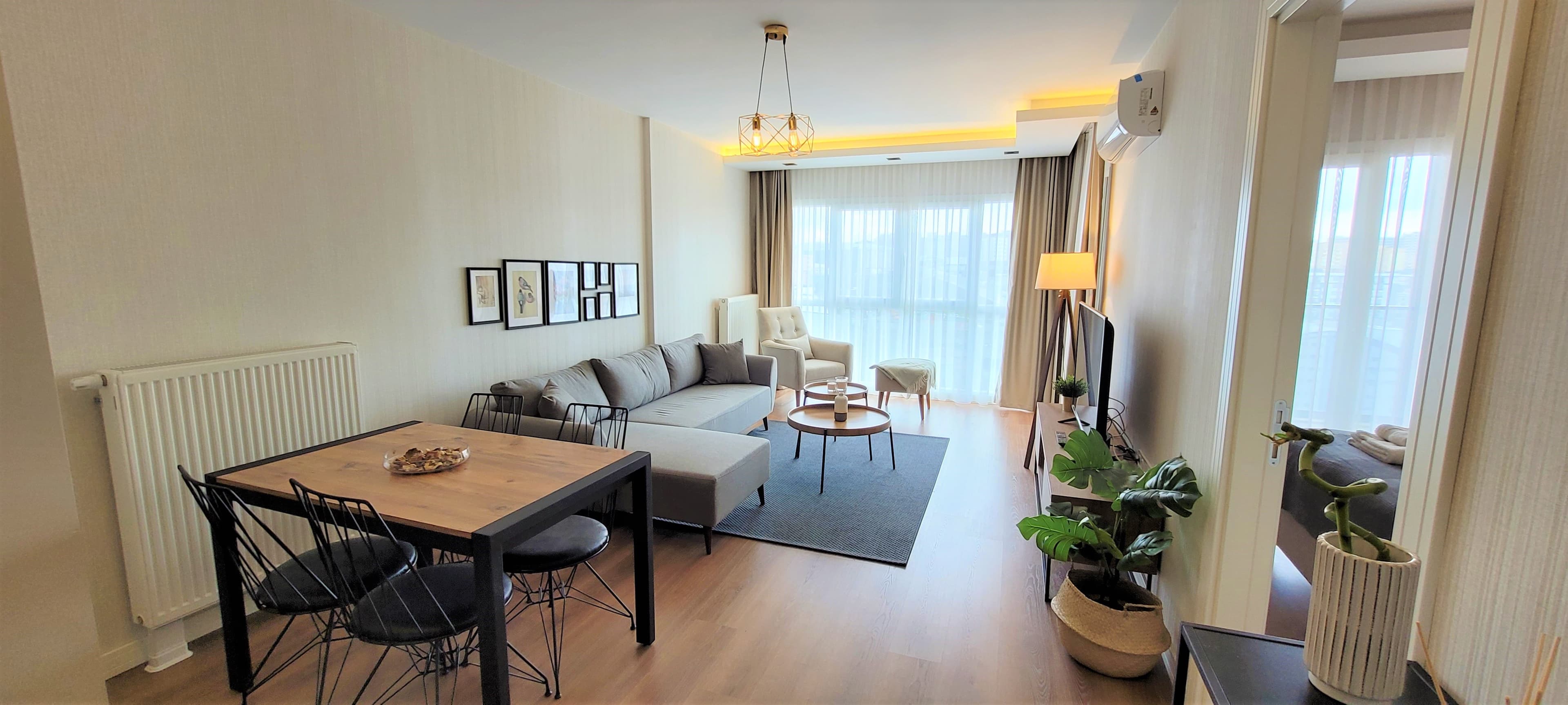 1BR Retreat in a Quiet Charming Neighborhood, furnished apartment in Beylikdüzü, Istanbul